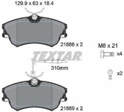 TEXTAR Sada brzdových platničiek kotúčovej brzdy TEXTAR 2188801 (2188801)