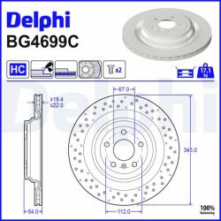 DELPHI Brzdový kotúč DELPHI BG4699C (BG4699C)