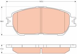 TRW Sada brzdových platničiek kotúčovej brzdy TRW GDB3612 (GDB3612)