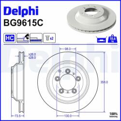 DELPHI Brzdový kotúč DELPHI BG9615C (BG9615C)