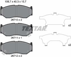 TEXTAR Sada brzdových platničiek kotúčovej brzdy TEXTAR 2671001 (2671001)