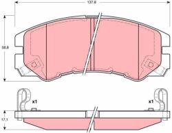TRW Sada brzdových platničiek kotúčovej brzdy TRW GDB3162 (GDB3162)