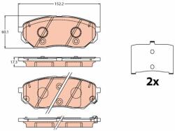 TRW Sada brzdových platničiek kotúčovej brzdy TRW GDB2195 (GDB2195)