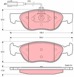 TRW Sada brzdových platničiek kotúčovej brzdy TRW GDB1387 (GDB1387)