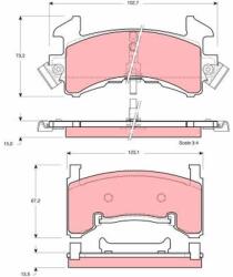 TRW Sada brzdových platničiek kotúčovej brzdy TRW GDB1272 (GDB1272)