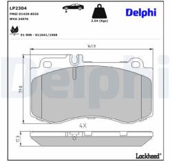 DELPHI Sada brzdových platničiek kotúčovej brzdy DELPHI LP2304 (LP2304)