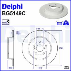 DELPHI Brzdový kotúč DELPHI BG5149C (BG5149C)