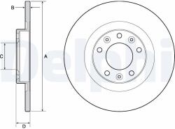 DELPHI Brzdový kotúč DELPHI BG4662C (BG4662C)