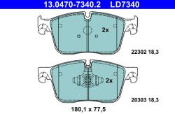 ATE Sada brzdových platničiek kotúčovej brzdy ATE 13.0470-7340.2 (13.0470-7340.2)