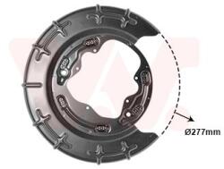 VAN WEZEL Ochranný plech proti rozstreku, Brzdový kotúč VAN WEZEL 8207374 (8207374)