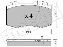 METELLI Sada brzdových platničiek kotúčovej brzdy METELLI 22-0563-0 (22-0563-0)