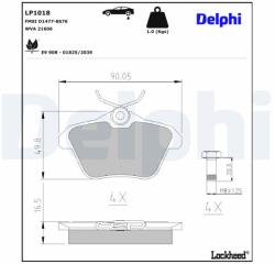 DELPHI Klocki Ham. Alfa 156 Tyl (lp1018)