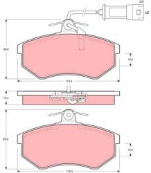 TRW Sada brzdových platničiek kotúčovej brzdy TRW GDB404 (GDB404)