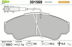 VALEO Sada brzdových platničiek kotúčovej brzdy VALEO 301569 (301569)