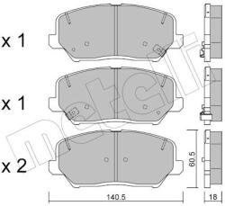 METELLI Sada brzdových platničiek kotúčovej brzdy METELLI 22-0997-0 (22-0997-0)