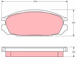TRW Sada brzdových platničiek kotúčovej brzdy TRW GDB745 (GDB745)