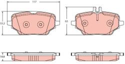 TRW Sada brzdových platničiek kotúčovej brzdy TRW GDB2381 (GDB2381)