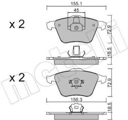 METELLI Sada brzdových platničiek kotúčovej brzdy METELLI 22-0549-3 (22-0549-3)