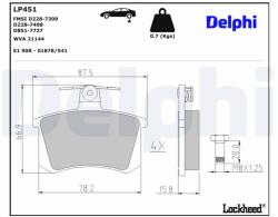 DELPHI Klocki Ham. Audi 80/90/100/200 Tyl (lp451)