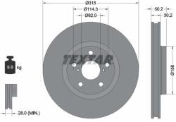 TEXTAR Brzdový kotúč TEXTAR 92185603 (92185603)
