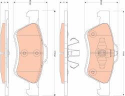 TRW Sada brzdových platničiek kotúčovej brzdy TRW GDB1752 (GDB1752)