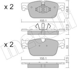 METELLI Sada brzdových platničiek kotúčovej brzdy METELLI 22-1119-0 (22-1119-0)