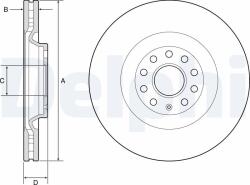 DELPHI Tarcza Ham. Audi Tt 14- (bg9202c)