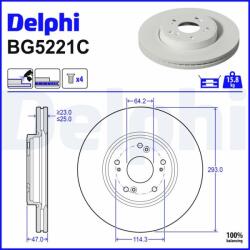 DELPHI Brzdový kotúč DELPHI BG5221C (BG5221C)