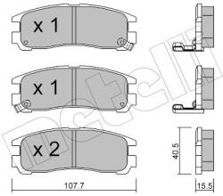 METELLI Sada brzdových platničiek kotúčovej brzdy METELLI 22-0398-0 (22-0398-0)