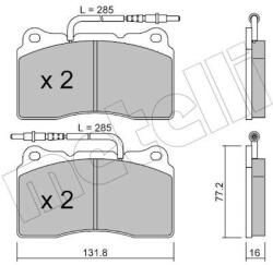 METELLI Sada brzdových platničiek kotúčovej brzdy METELLI 22-0288-2 (22-0288-2)