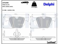 DELPHI Sada brzdových platničiek kotúčovej brzdy DELPHI LP2256 (LP2256)
