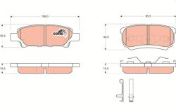 TRW Sada brzdových platničiek kotúčovej brzdy TRW GDB3341 (GDB3341)