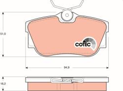 TRW Sada brzdových platničiek kotúčovej brzdy TRW GDB1325 (GDB1325)