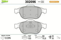 VALEO Sada brzdových platničiek kotúčovej brzdy VALEO 302096 (302096)