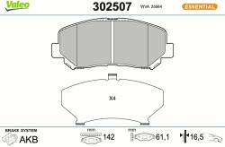 VALEO Sada brzdových platničiek kotúčovej brzdy VALEO 302507 (302507)