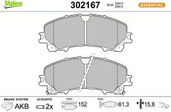 VALEO Sada brzdových platničiek kotúčovej brzdy VALEO 302167 (302167)