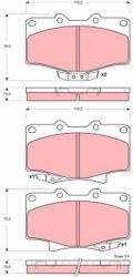 TRW Sada brzdových platničiek kotúčovej brzdy TRW GDB3383 (GDB3383)