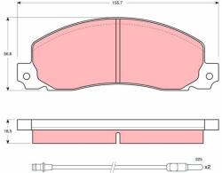 TRW Sada brzdových platničiek kotúčovej brzdy TRW GDB344 (GDB344)