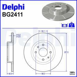 DELPHI Tarcza Ham. Przod Fiat Brava/o Alfa 145 (bg2411)