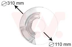VAN WEZEL Ochranný plech proti rozstreku, Brzdový kotúč VAN WEZEL 5874372 (5874372)