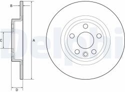 DELPHI Tarcza Ham. Landrover Discovery 14- Tyl (bg4930c)
