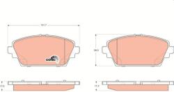 TRW Sada brzdových platničiek kotúčovej brzdy TRW GDB3227 (GDB3227)
