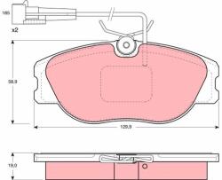 TRW Sada brzdových platničiek kotúčovej brzdy TRW GDB1058 (GDB1058)