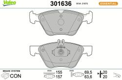 VALEO Sada brzdových platničiek kotúčovej brzdy VALEO 301636 (301636)