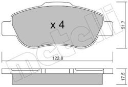METELLI Sada brzdových platničiek kotúčovej brzdy METELLI 22-0638-0 (22-0638-0)