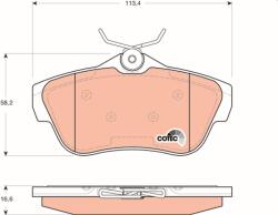 TRW Sada brzdových platničiek kotúčovej brzdy TRW GDB1740 (GDB1740)