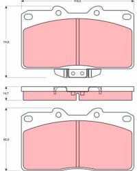 TRW Sada brzdových platničiek kotúčovej brzdy TRW GDB4076 (GDB4076)