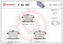 BREMBO Sada brzdových platničiek kotúčovej brzdy BREMBO P 50 057 (P 50 057)