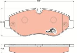 TRW Sada brzdových platničiek kotúčovej brzdy TRW GDB1698 (GDB1698)