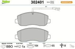 VALEO Sada brzdových platničiek kotúčovej brzdy VALEO 302401 (302401)